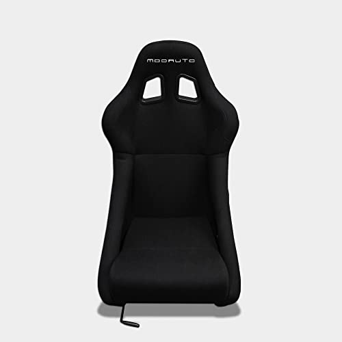 M MODAUTO Asiento Deportivo para Coches,Baquet Deportivo de Tela,Adaptable para Coches,Modelo NW-N001,Negro