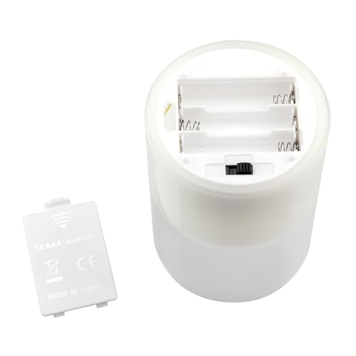 Image of Stonebriar Set of 3 LED Pillar in Clear Glass Hurricane