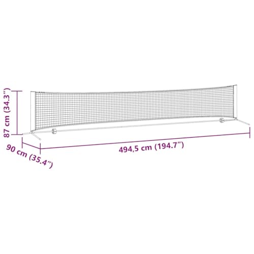 vidaXL Filet de tennis et 301 x 90 5 x 87 cm Polyester - vue 4