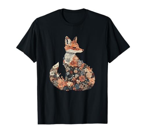 Floral Fox – Cottagecore Woodland Animal T-Shirt