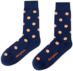 Orange Socks for Men Oranges Orange Juice OJ for Men Sock for Him | Fruit Farmer | Socks Present for Work Colleague | Bday Gift for Guys (Orange)
