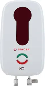 Singer Leo 3 Litre Instant Water Heater Geyser (White/Red)
