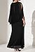 Formal Dresses Women Black Long Mother of The Bride Wedding Guest Cape Gala Lace Chiffon Evening Gown Prom Mermaid Dress