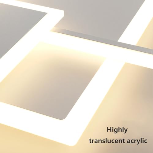 Lampe de plafond LED dimmable pour chambre avec télécommande