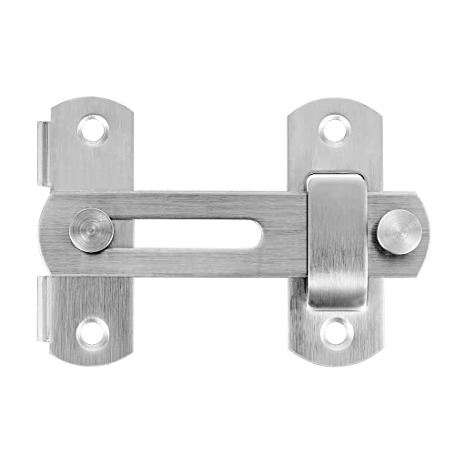 Iniret 4 Packs Barn Door Latches，3.93” X 2.75” Brushed Nickel Stainless Steel Barn Gate Flip Door Latch Bi-Fold Door Lock,Sliding Door Antique Lock Gate Latches Wine Cabinet Closet Door Latches #TOP7