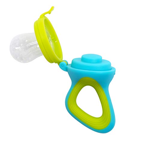 Image of 1st Step BPA Free Silicone Fruit and Food Nibbler and Feeder (Blue)