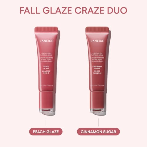 Image of LANEIGE Glaze Craze Tinted Lip Serum: Hydrating, Lip Barrier-Boosting, Softening Lip Serum Treatment for Glossy & Buildable Shine, Nourished Lips with Plumping Polypeptides | Korean Skin Care