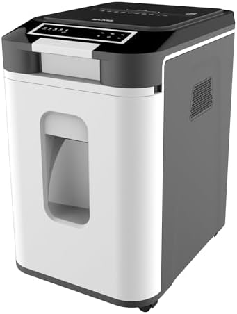 Bild 11 - Aktenvernichter, Papierschredder bis 120 Blatt gleichzeitig, Autofeed Schredder, P4, Reisswolf mit 19L Papierkorb, Extrem leise mit nur 65dB, Kreuzschnitt Partikelschnitt, Automatische Abschaltung