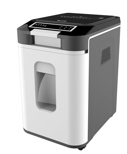 Aktenvernichter, Papierschredder bis 200 Blatt gleichzeitig, Autofeed Schredder, P4, Reisswolf mit 35L Papierkorb, Extrem leise mit nur 65dB, Kreuzschnitt Partikelschnitt