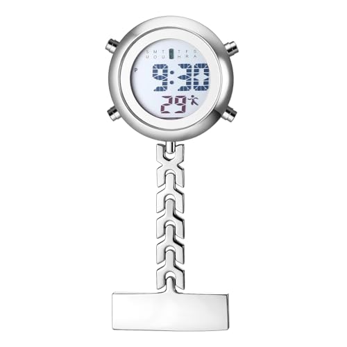 Image of Lancardo Pin on Electronic Watch: HD Digital Display Multi-Function Day Calendar Alarm Stopwatch for Nurses Doctors Hikers Chefs Climbers