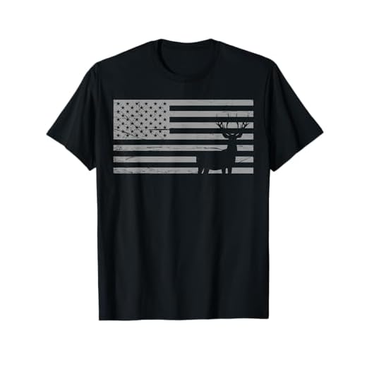 Deer Hunting And America Flag Tee Hunting Lover T-Shirt