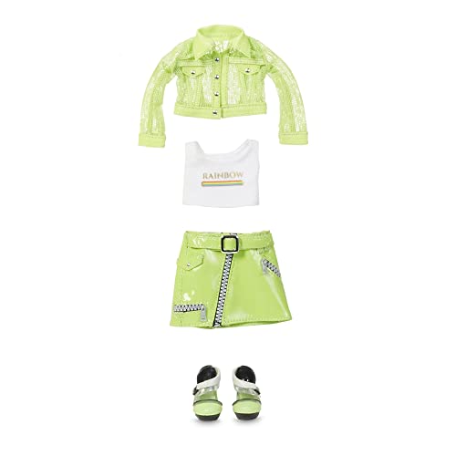 Muñeca Rainbow High Karma Nichols neon verde con accesorios miniatura 4