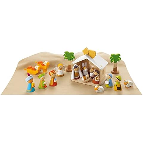 Sevi Large Wooden Nativity Set with 20 Pieces Cover