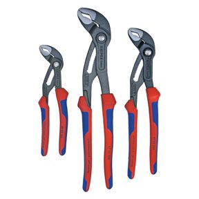 Jogo de Alicates KNIPEX Cobra com 3 Peças e Cabo, 87 02 180, 87 02 250 e 87 02 300