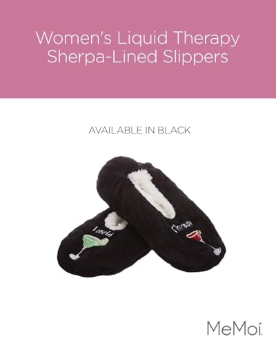 MeMoi Women's Liquid Therapy Sherpa-Lined Slippers2