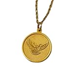 Collar de plata de ley 925 de 22 mm, cadena de 45,7 cm, collar de paloma del espíritu santo, colgante religioso minimalista para mujer, joyería de confirmación o bautizo, grabado gratis, joyería