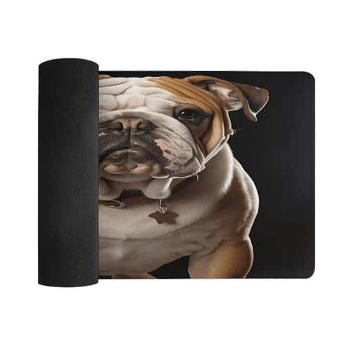 Alfombrilla de escritorio Bulldog inglés 30x60 cm goma miniatura 3