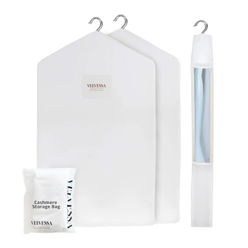 Premium 40” Cotton Garment Bag for Hanging Clothes and Storage | Breathable Hanging Garment Bag for Full- Dresses, Fur Coats, Gowns, and More - Clothing Bags for Hanging Clothes