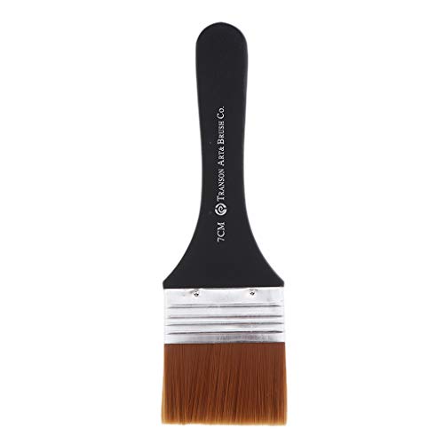 sharprepublic Pinceles Pincel Pincel De Nylon para Artistas De Pelo para Acrílico Acuarela Pintura Al óleo (7 Tamaños para Elegir) - Multicolor, 7 cm de Ancho