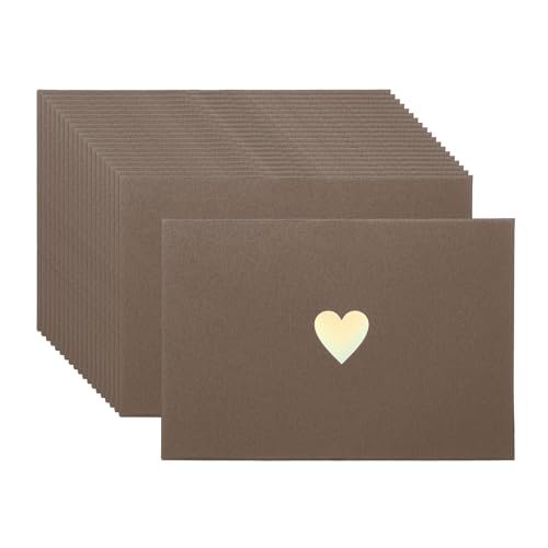 Petites enveloppes kraft pour cartes de voeux de mariage et anniversaire au naturel