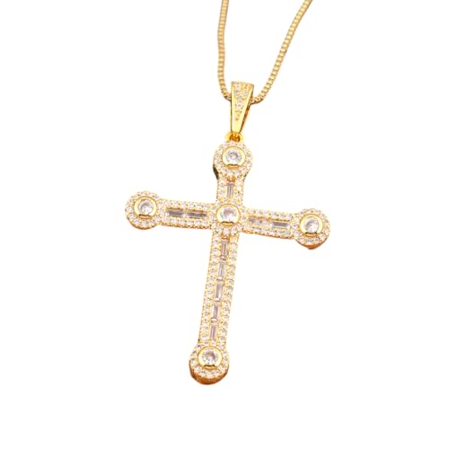 Collier croix œil pendentif cuivre, bijou femme créatif en zircon cubique coloré
