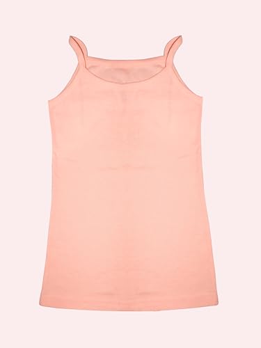 Image of KiddoPanti Girls 100% Cotton Rib Solid Camisole Tank Top Pack of 3