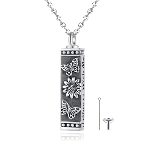 Sterling Silver Ashes Cremation Pendant Necklace Urn for Ashes Sterling Silver Jewelry for Women