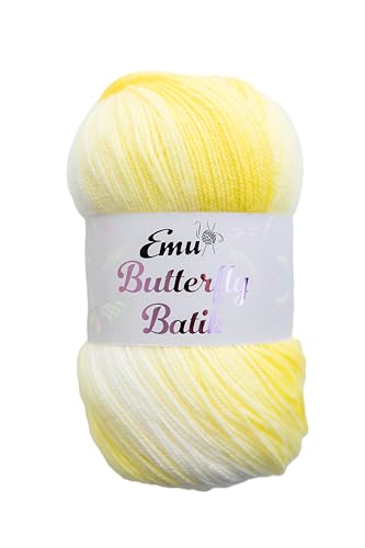 Emu Butterfly Batik DK Acrylic Yarn 100g Ball 360m Marigold Glider - 005