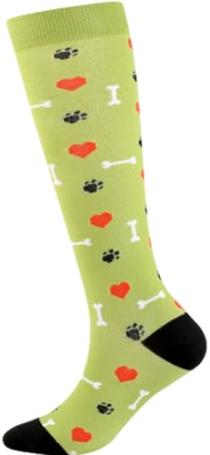 Image of Women's Knee High Compression Socks for Running Work Support Nurses Pregnancy Travel,Colorful Over The Calf Socks,#W402