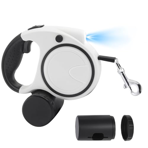 Hundeleine einziehbar 5m, Rollleine Hundeleine ausziehbar, Rollleine Reflektierende für Hund, 360° Verhedderungsfreier Leinenverlängerung, Robuste Ausziehleine für kleine & große Hunde
