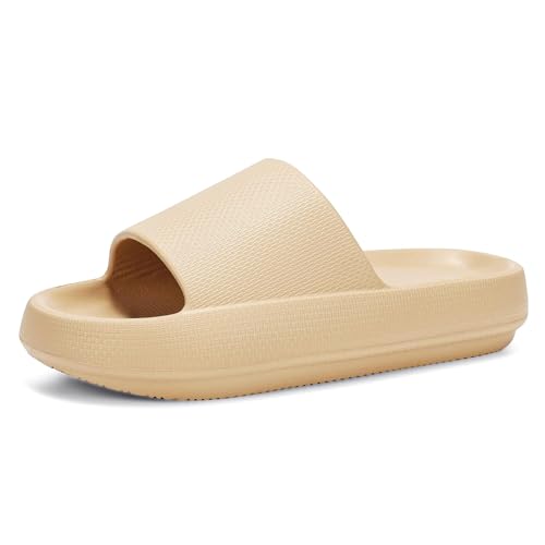 Image of Dirk Slides for Women and Men Sandals Pillow Slippers Shower Shoes Cushioned Cloud Slides