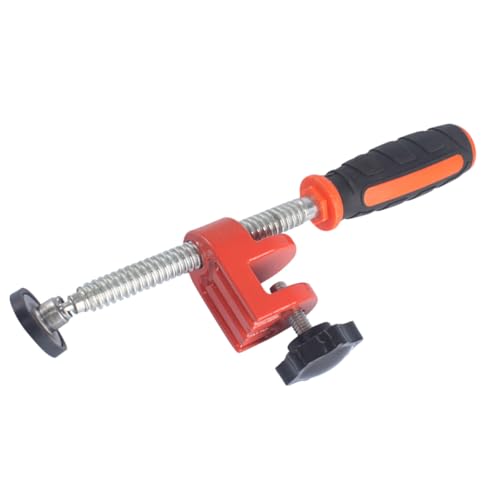 Abrazadera tipo F de carpintería con clip rojo de presión ajustable 2