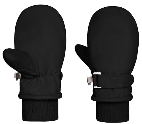 Image of Urban Virgin Toddler Waterproof Outdoor Infant Mittens Baby Winter Gloves Dino Cuffed Warm Fleeced Kids Ski Gloves For Teens