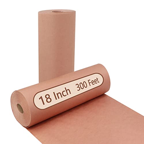 AUGOSTA Pink Butcher Paper Roll, 18 Inch x 300 Feet (3600 Inch), Food Grade Peach Wrapping Paper