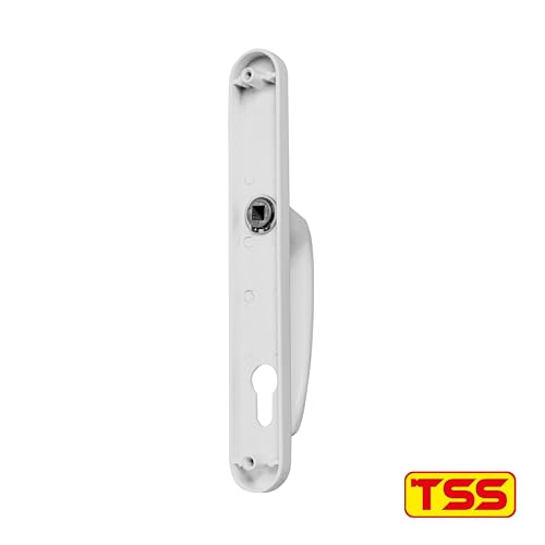 TSS 92mm UPVC Door Handle with 210mm Centre Screw on Backplate 242x34 White - Image 8