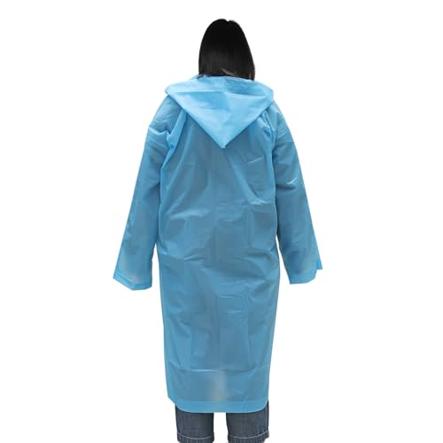 PATIKIL Ponchos de chuva para adultos, leve, reutilizável, impermeável, EVA, impermeável, jaqueta de
