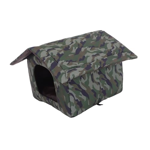 VICASKY 冬の屋外猫の家、防水性と暖かいペットシェルター、猫や小型犬用の囲まれたデザイン、耐久性のある素材、屋外での使用に最適、ペットの寝室、猫の小屋、耐候性犬小屋