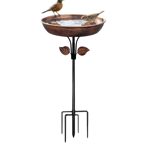 Bain d'oiseaux en métal et mangeoire extérieure pour le jardin - 2