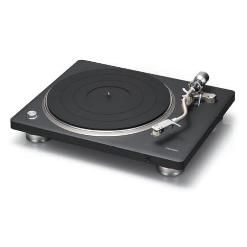 Image of Denon DP-500BT Hi-Fi Bluetooth Turntable (Black), Built-in Switchable Phono Preamp, Semi-Automatic Operation, MM Cartridge, 33⅓, 45 & 78 RPM Belt-Drive Vinyl Record Player