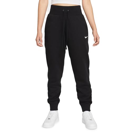 Nike Sportswear Phoenix Fleece Women's High-Waisted Joggers, Black/Sail, XS Regular US