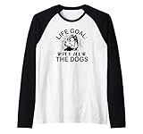 Photo Gallery dog lover funny - life goal pet all the dogs maglia con maniche raglan Photo Gallery dog lover funny - life goal pet all the dogs maglia con maniche raglan
