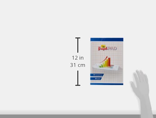 MARKQ Graph Paper Pad, A4, Squared Grid Paper book for Mathematics, Science, Engineers, Drawing, School Supplies, 50 Sheets