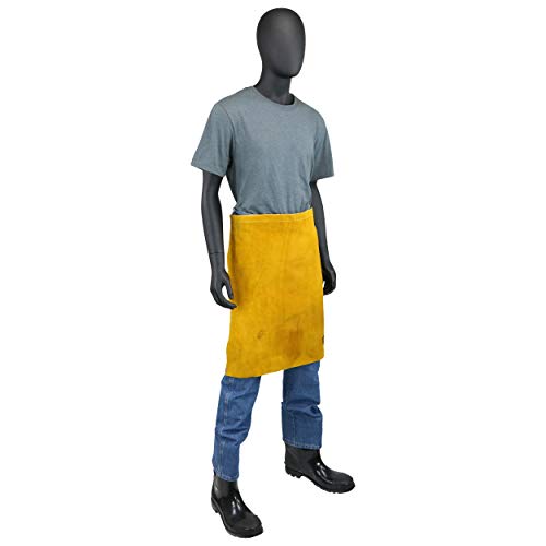 West Chester IRONCAT 7012 Heat Resistant Split Cowhide Leather Welding Waist Apron, 24\" W x 18\" L