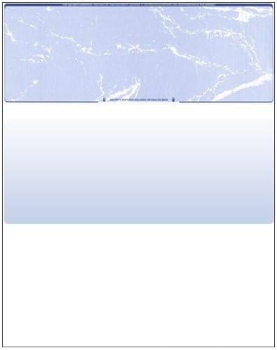 Compuchecks Blank Check Paper - 150 Business Checks Compatible with QuickBooks, Versacheck and Laser, Inkjet Printers - Check Stock on top and Paycheck Stub on Bottom - Blue Marble