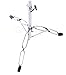 GRIFFIN Cymbal Stand (Percussion TiltPro X Edition) Combo 4 Pack – Boom & Straight Drum Mounts with Double Braced Legs & Counterweight Arms – Kit for Crash, Ride, Splash