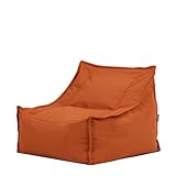 Icon Alto Sitzsack Sessel für Erwachsene, Orange, Olefin Stoff für Drinnen und Draußen, Riesen Sitzsack mit Füllung, Bequemer Sessel, Garten, Terrasse, Lounge