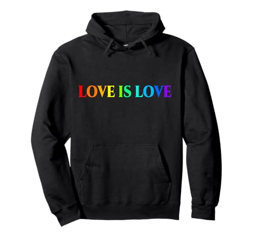 Love is love LGBT Gay Pride Month Regenbogen Design Pullover Hoodie