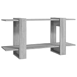 Favemtsl Libreria in legno grigio Sonoma, 100 x 30 x 51 cm, elegante scaffale portaoggetti per soggiorno e ufficio, stabile, con ripiano aperto