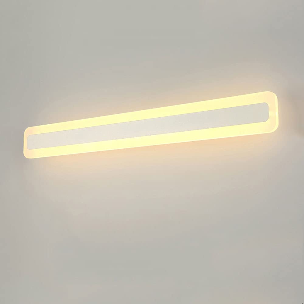LED 18W Badleuchte Spiegellampe 1440Lumen 60CM 230V 3000K IP44 Spiegelleuchte Badlampe Warmes Licht Badezimmer Schrankleuchte Badspiegelleuchten Wandlampe Wandleuchte aus Acryl Kein Flimmern