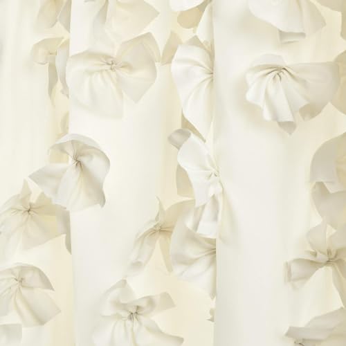 Lush Decor Riley Window Curtain (Single Panel), Polyester, Ivory, 54W x 84L, W 54" x L 84" (1 Panels) - Image 4